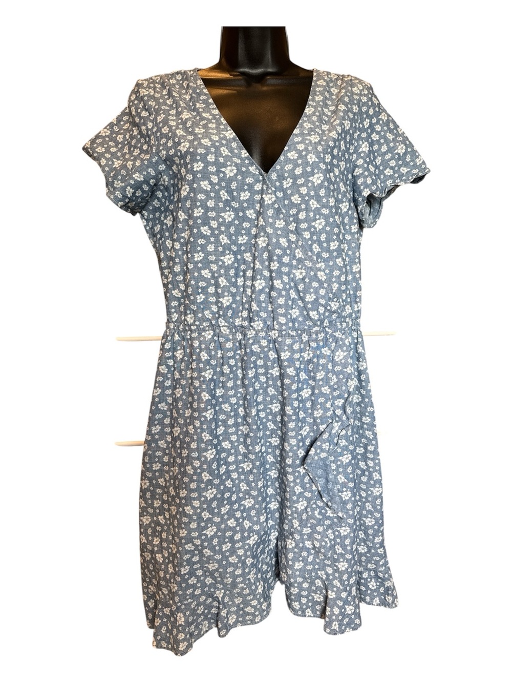 J. Crew Mercantile Floral V-Neck Short Sleeve Dress
